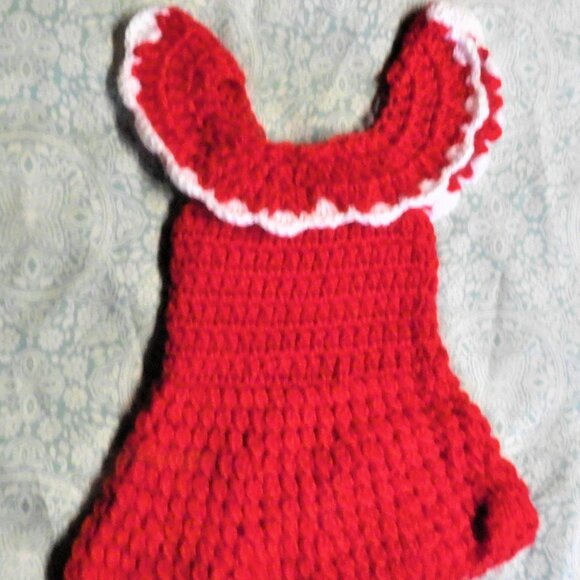 Newborn Christmas Baby Photo Prop - Dress and Headband - Picture 2 of 3